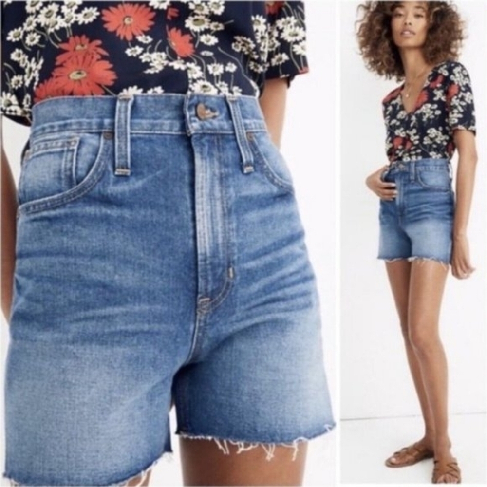 Madewell Distressed Denim Shorts.  (#C-3)